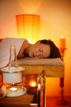 9102317 - beautiful woman relaxing in a massage salon